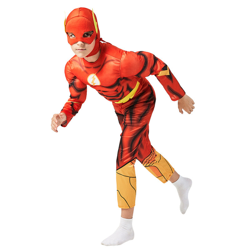 DC Super hero The Flash Children Costume Set (Muscular style ) for Large only