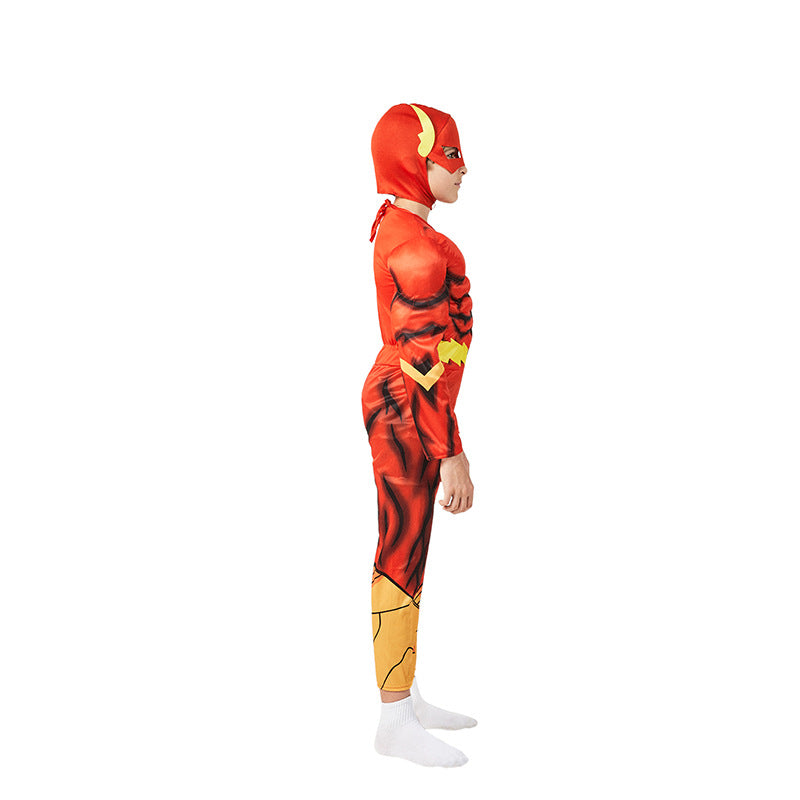 DC Super hero The Flash Children Costume Set (Muscular style ) for Large only