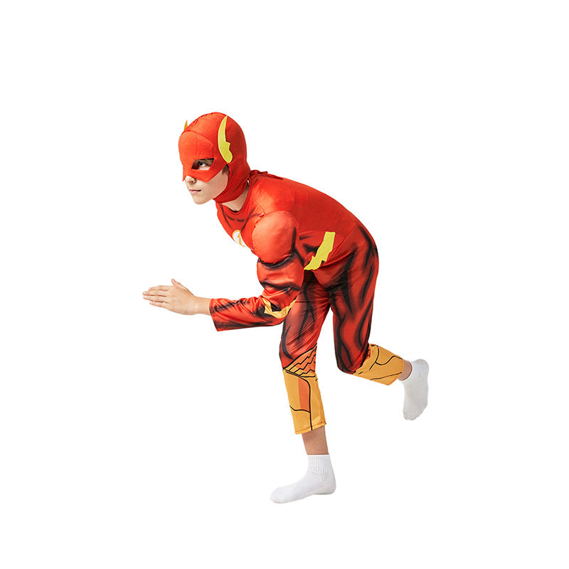 DC Super hero The Flash Children Costume Set (Muscular style ) for Large only