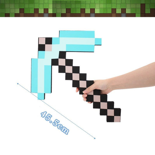 Minecraft Foam Pickaxe Pixel Sword toys 45cm