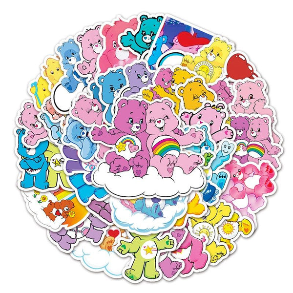 Care Bear STICKERS 50PCS - no repeat, sun/water proof