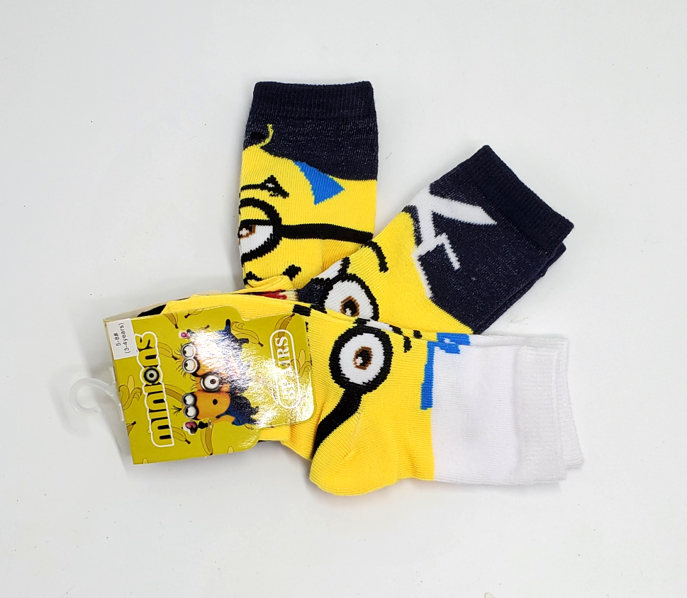 Minions socks pack of 3