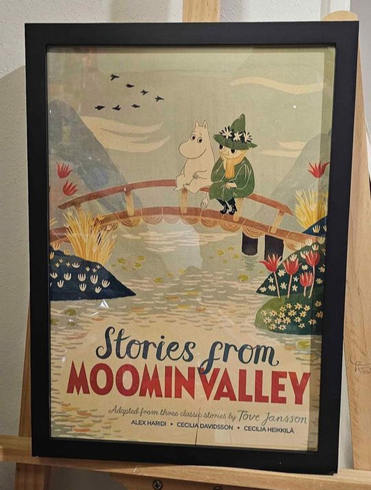 Moomin Vintage Style movie poster wall art with frame 30cmx40cm