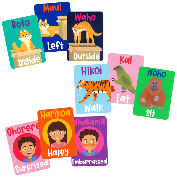 Playing Card Games Te Reo 3 pack set (use of emotion, location, and action words)