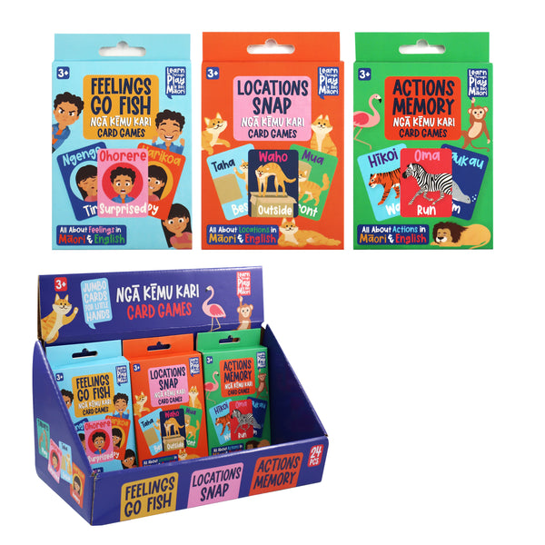 Playing Card Games Te Reo 3 pack set (use of emotion, location, and action words)