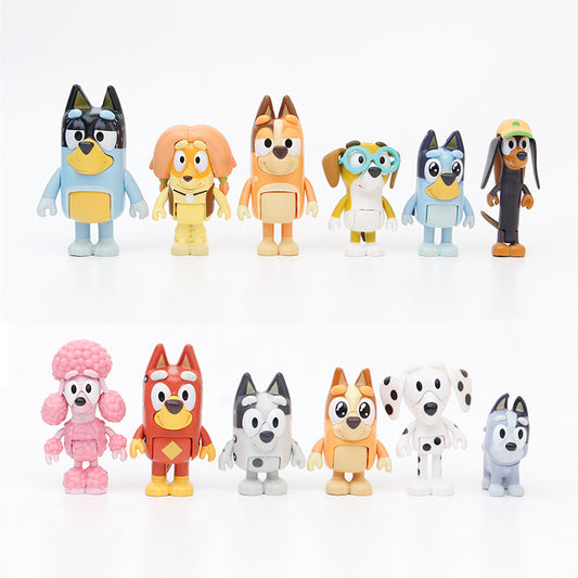 Bluey Family and Friends 2.5 inch Action Figure Set, 12 Pieces