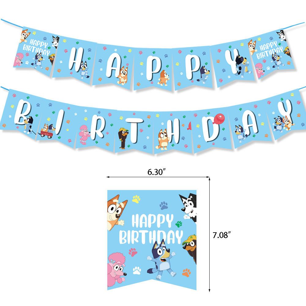 Bluey Party Supplies for Kids’ Birthday Party decorations Balloon Cake decor