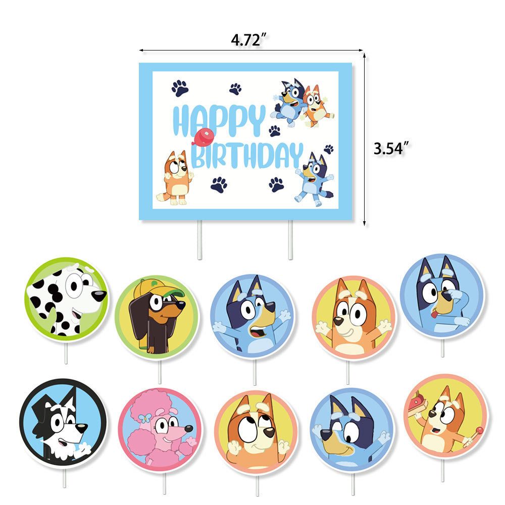 Bluey Party Supplies for Kids’ Birthday Party decorations Balloon Cake decor