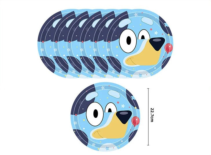 Bluey Party Supplies for Kids’ Birthday Party decorations Tableware plate cup Set