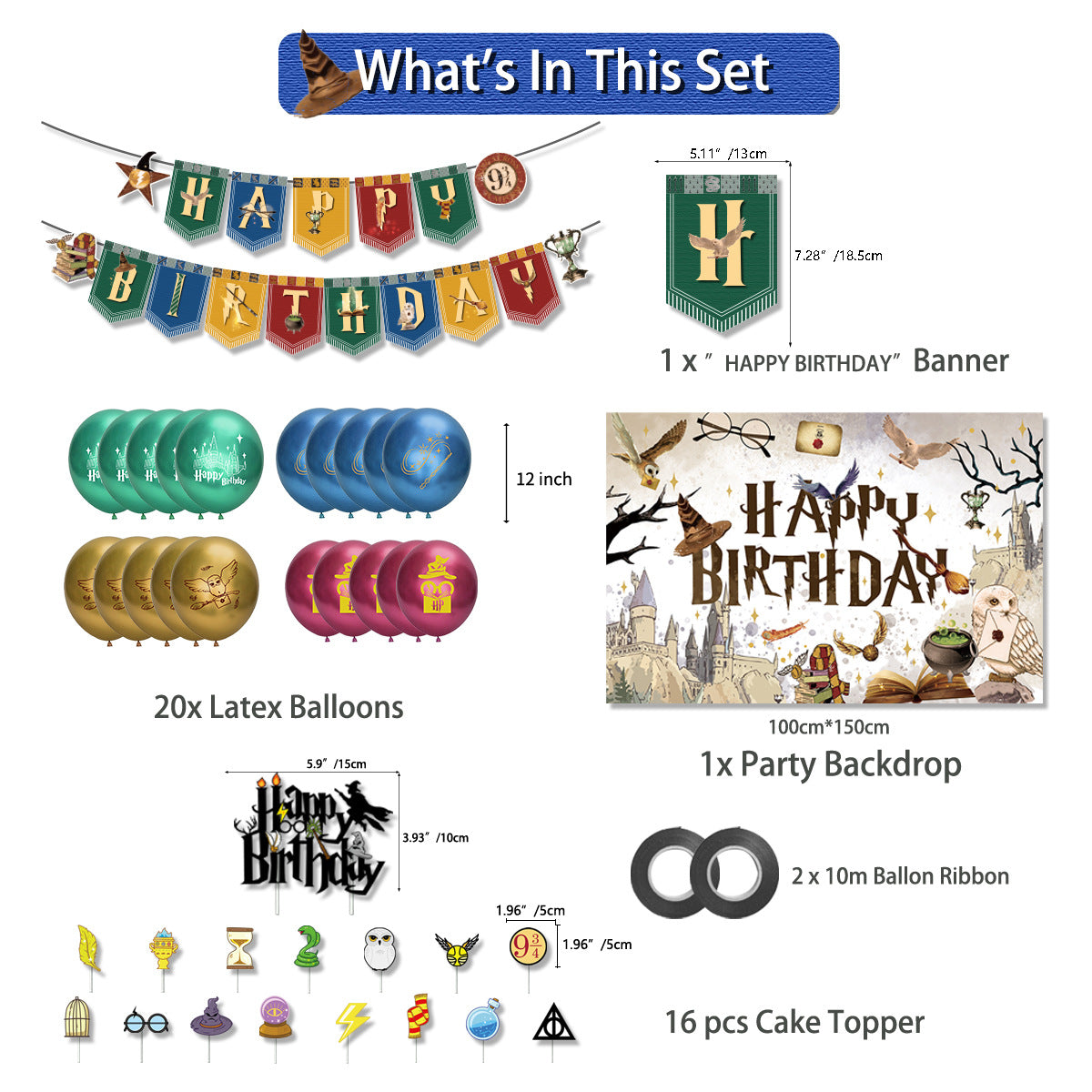 Harry Potter Party Supplies for Kids’ Birthday Party decorations Set (Copy)