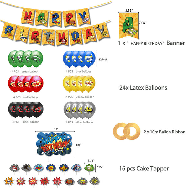 Super Heores theme Party Supplies for Kids’ Birthday Party decorations Set