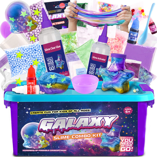 Galaxy Candy Slime DIY Kit, Fun Soft and Non-Sticky Butter Slime Making Kit