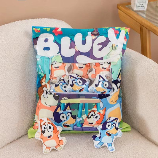 Bluey & Bingo Snack Pack Plush Set – 4 Bluey & 4 Bingo Soft Toys (35cm x 40cm)