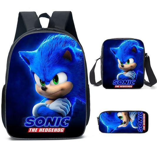 Sonic the Hedgehog 3-Piece Set: Backpack, Lunch Bag, and Pencil Case