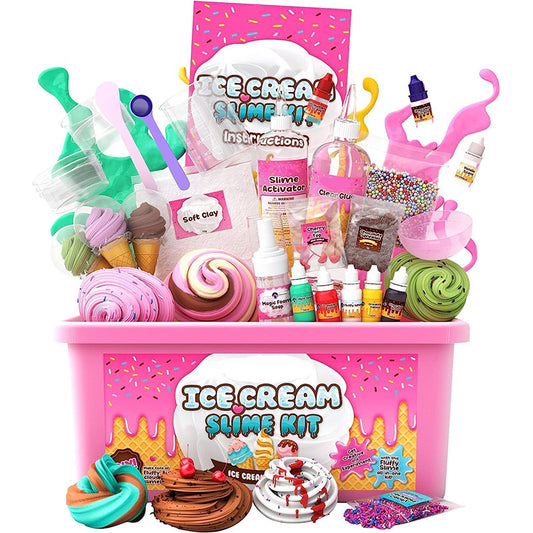 Ice cream Candy Slime DIY Kit, Fun Soft and Non-Sticky Butter Slime Making Kit