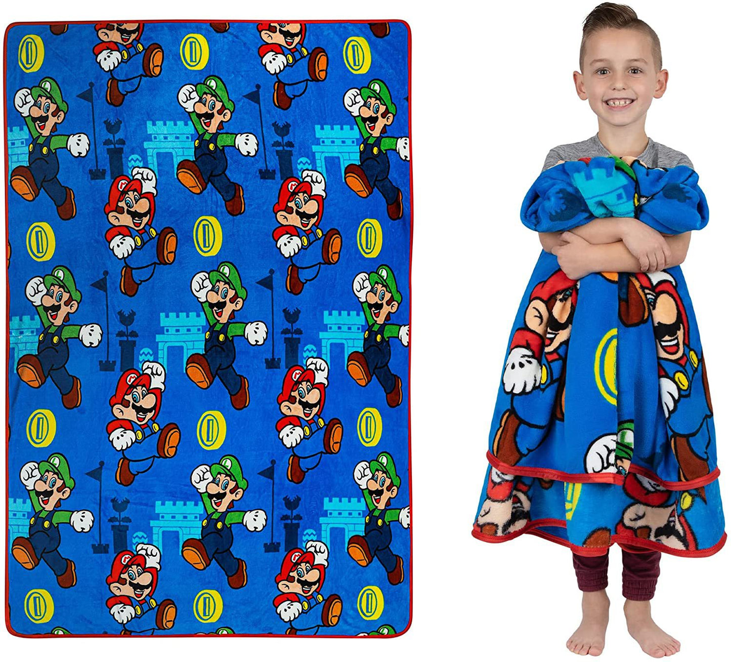 Super Mario Blanket Snuggle Buddies: Cozy Comfort for Little One