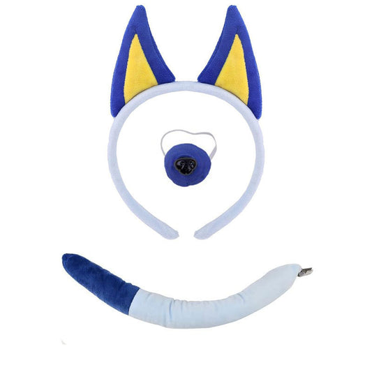 Bluey Dress-Up Set – Includes Ear Headband, Nose, and Tail