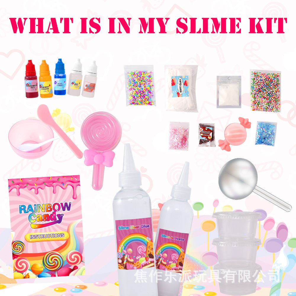 Ice cream Candy Slime DIY Kit, Fun Soft and Non-Sticky Butter Slime Making Kit