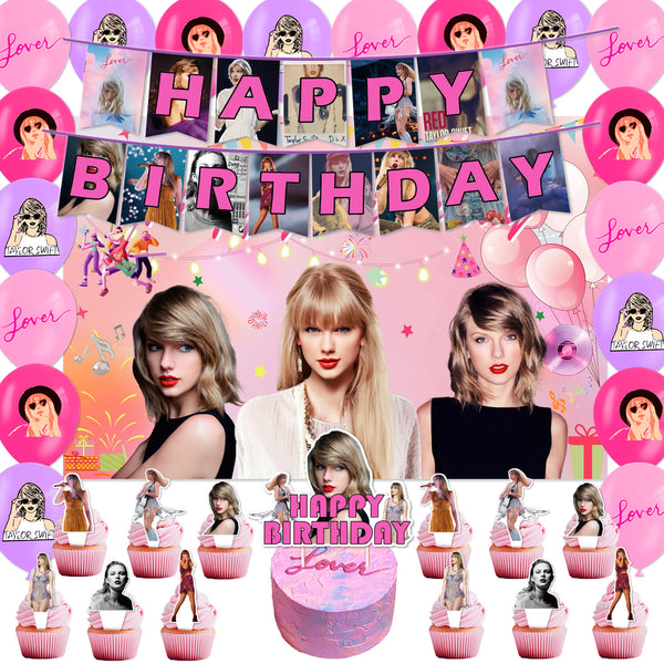 Taylor Swift Party Supplies for Kids’ Birthday Party decorations Set