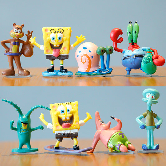 Spongebob square pants - 8pcs figures cake decoration cake figures set