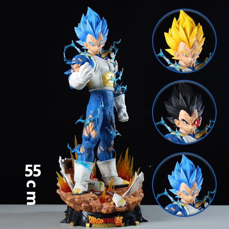 Dragon Ball Z Super Vegeta figures 55cm Model Collection (3 changeable head)