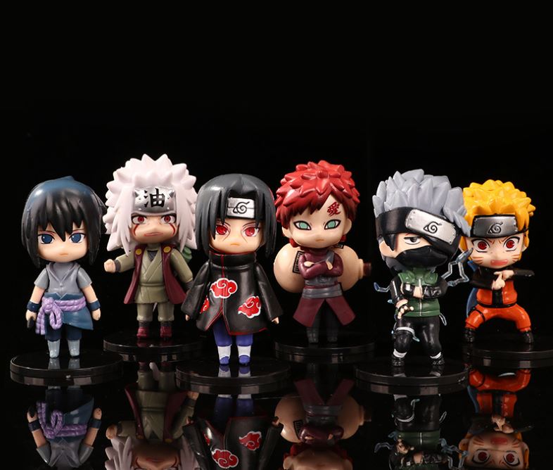 Naruto Figure Naruto Kakashi Uchiha Sasuke Gaara Jiraiya - 6 piece