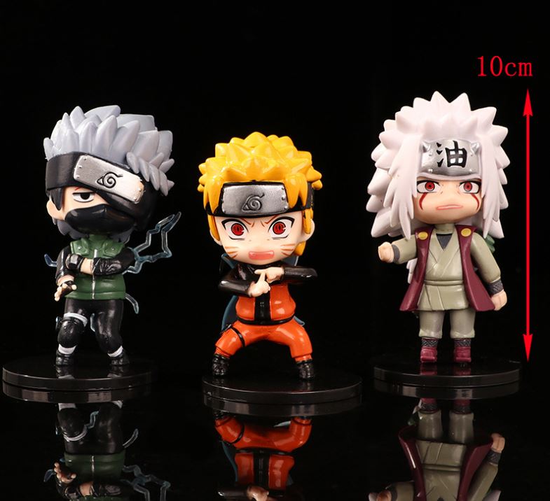 Naruto Figure Naruto Kakashi Uchiha Sasuke Gaara Jiraiya - 6 piece