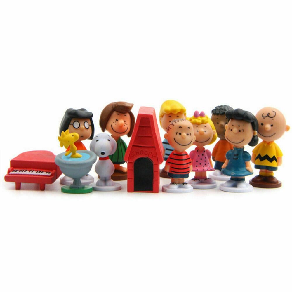 12 Pcs Snoopy Figures Collectable Doll, Trolls Action Figures