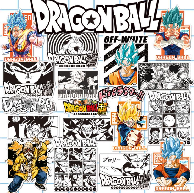 Dragon Ball Z STICKERS 18PCS - no repeat, sun/water proof