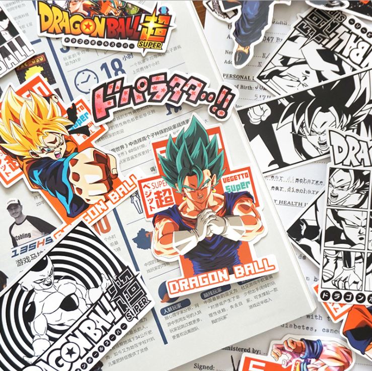 Dragon Ball Z STICKERS 18PCS - no repeat, sun/water proof