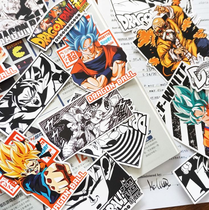 Dragon Ball Z STICKERS 18PCS - no repeat, sun/water proof