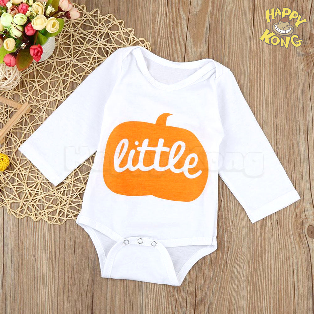 Baby Bodysuit Onesie Cotton Halloween Little Pumpkin Costume Infant Size