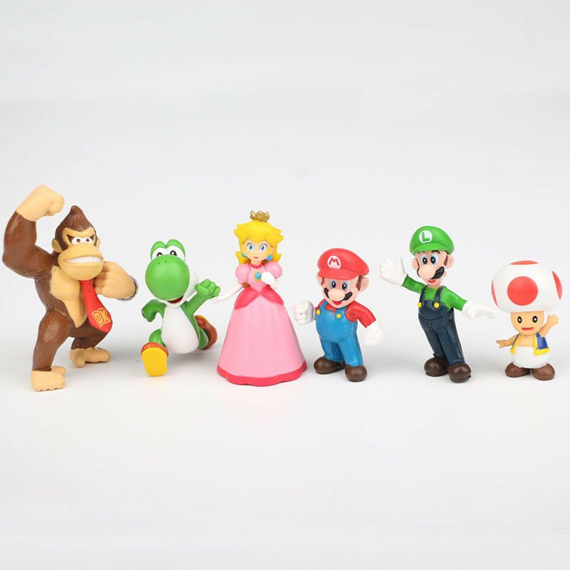 6PCS Super Mario Figures Toy, Cake Topper