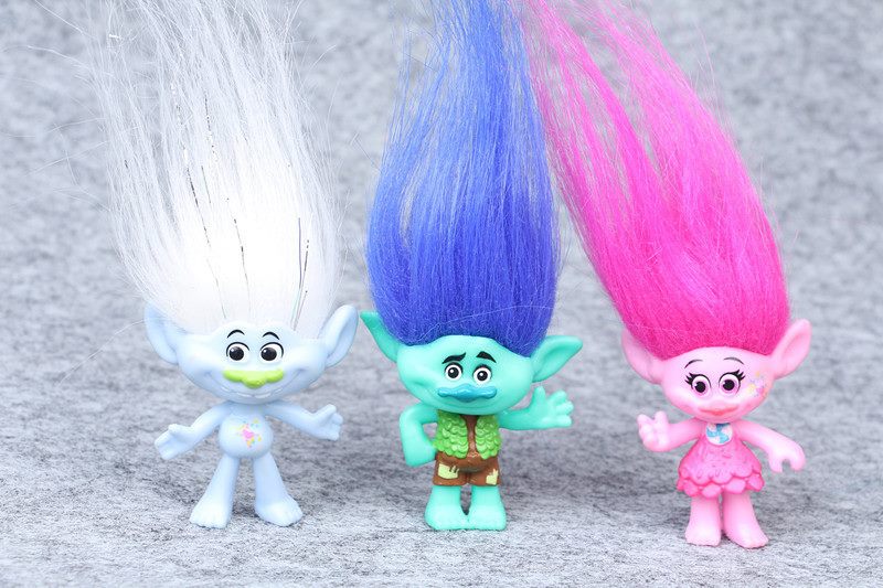 6 Pcs Troll Toys, Mini Trolls Figures Collectable Doll, Trolls Action Figures